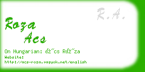 roza acs business card
